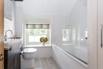 The modern family bathroom.