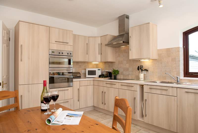 The kitchen/diner is well-equipped and perfect for sociable meals.