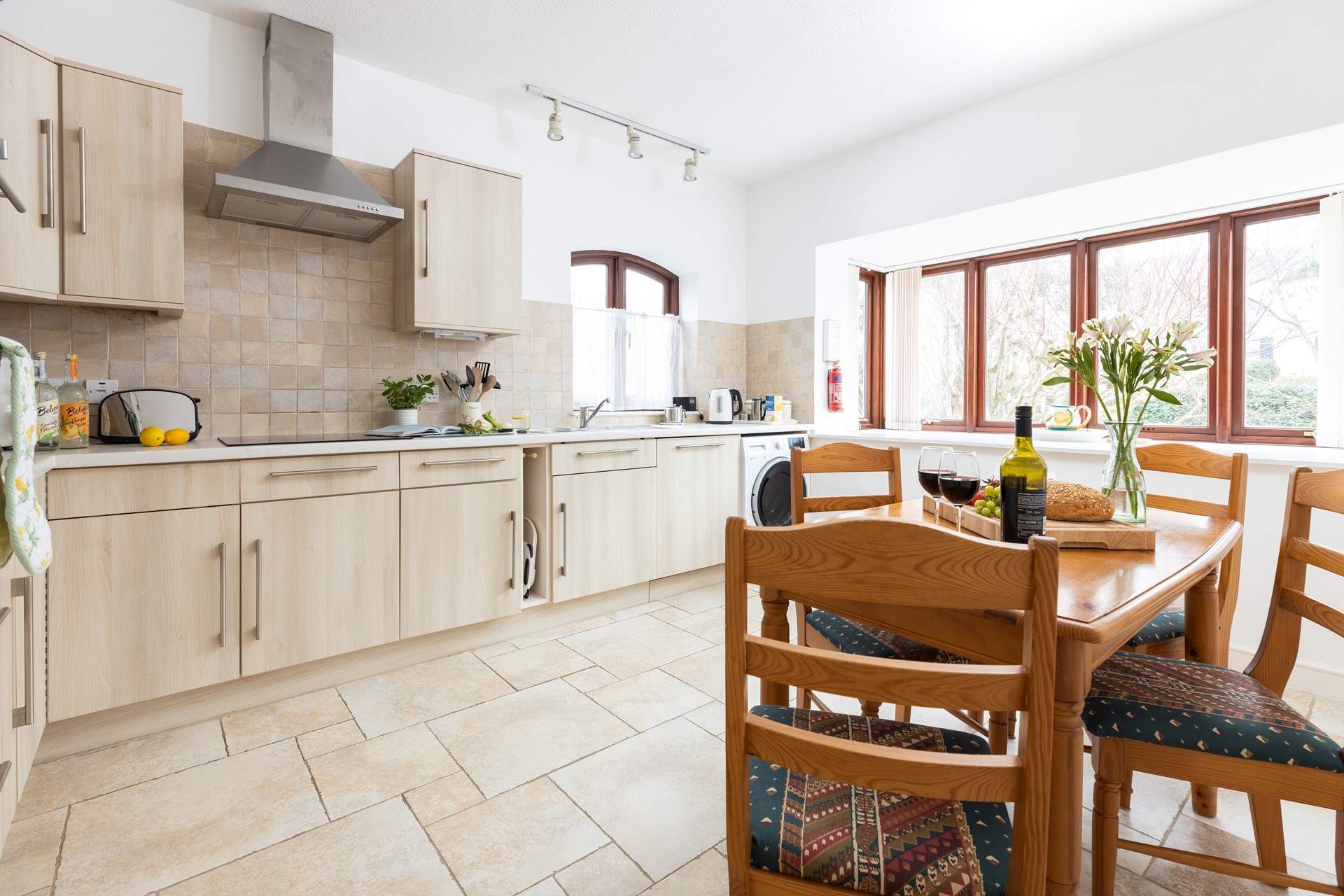 The kitchen/diner is well-equipped and perfect for sociable meals.