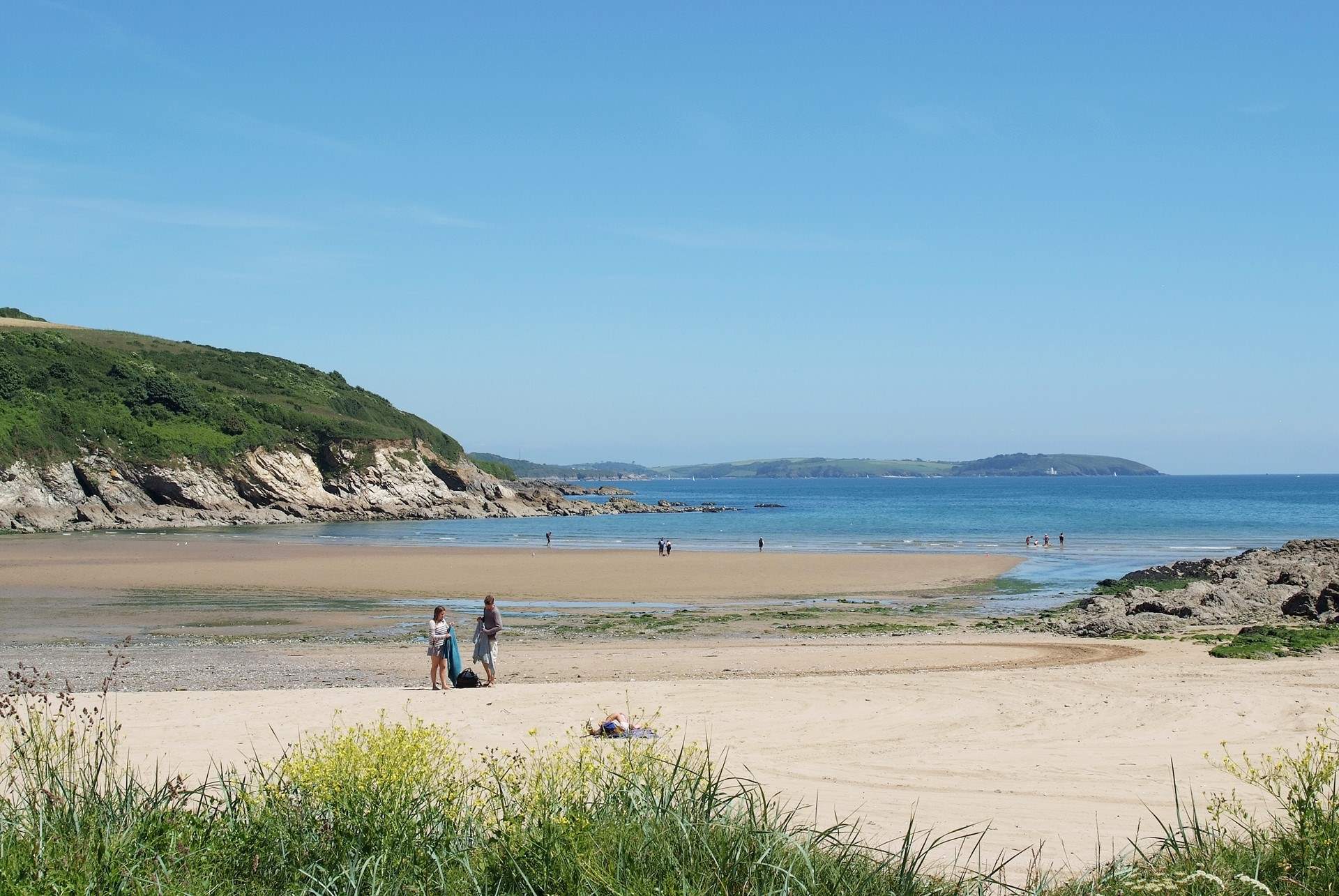 Spend the day at beautiful Maenporth beach.