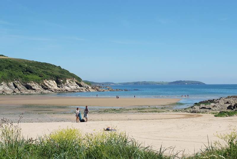 Spend the day at beautiful Maenporth beach.