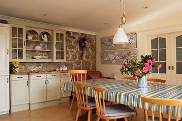 There is plenty of space for everyone to gather at the table.
