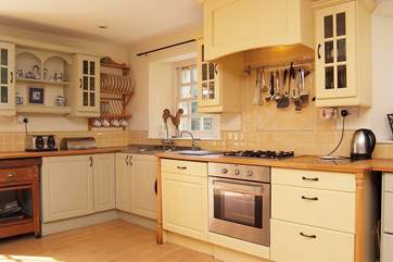The modern kitchen-area.
