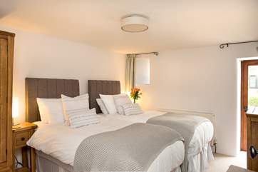 Bedroom 1 can either be made up as a king-size bed or two single beds.
