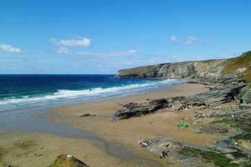 Trebarwith Strand which is three miles away from the property.