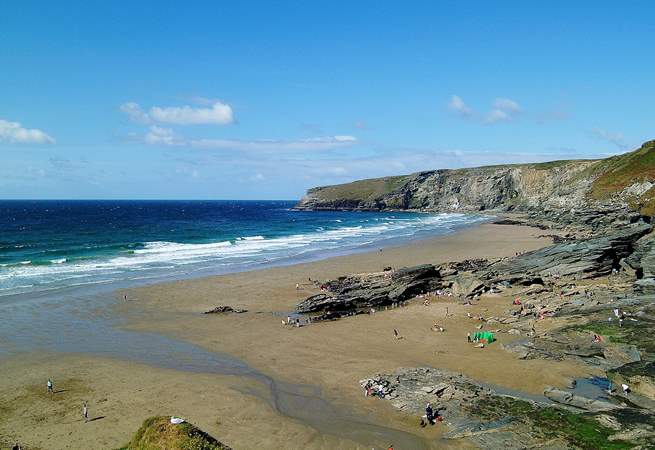 Trebarwith Strand which is three miles away from the property.