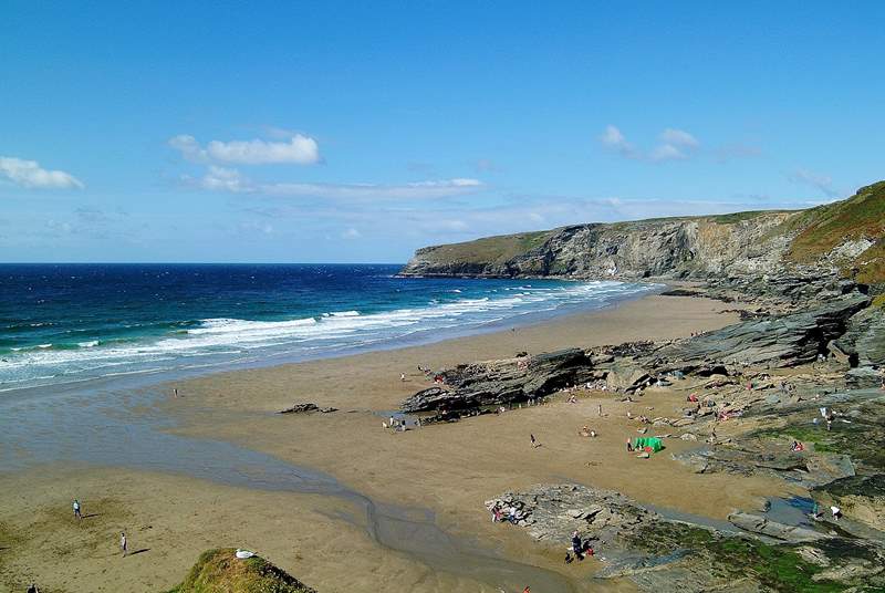 Trebarwith Strand which is three miles away from the property.
