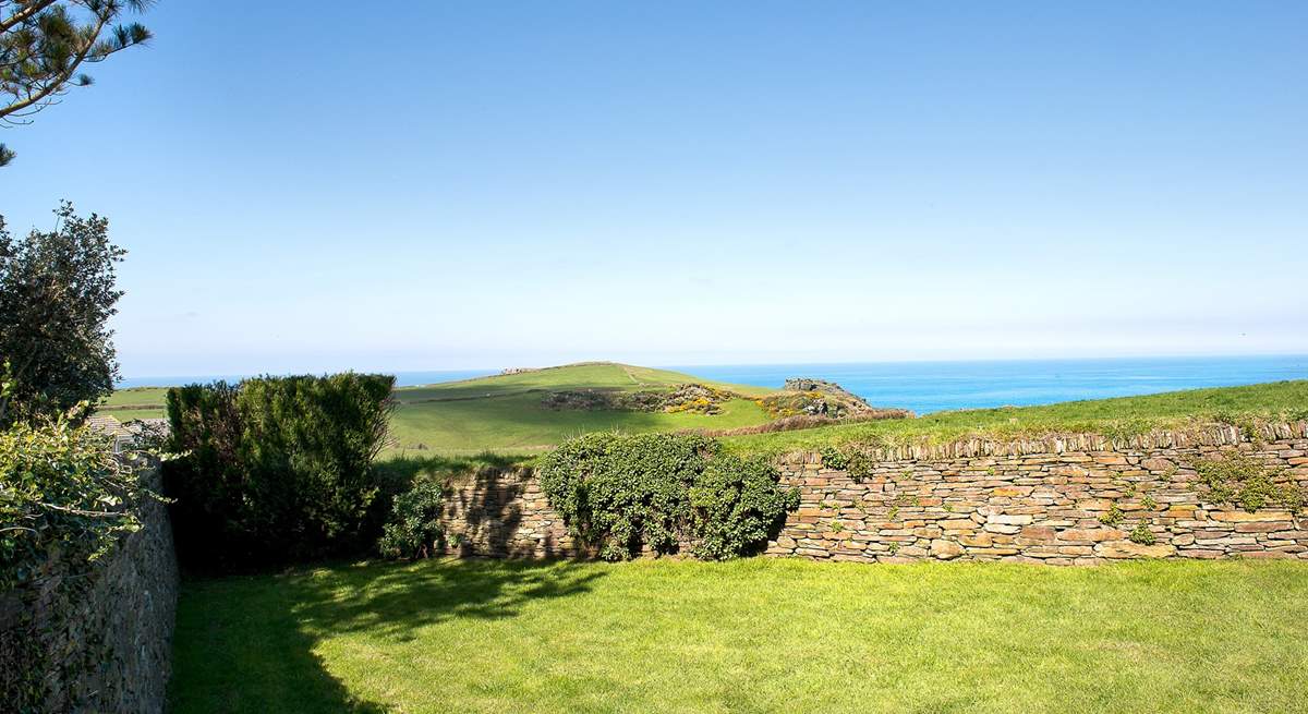 Bossiney View's garden and more of that terrific view.