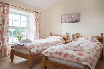One of the twin bedrooms.