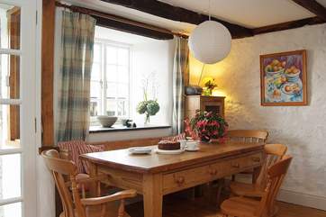 The dining-area is well-equipped for long, relaxing meals.