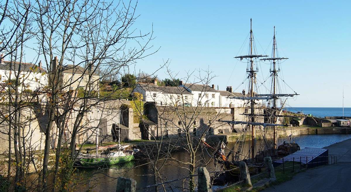 One of the wonderful tall ships moored at historic Charlestown Harbour, a short drive from Trethevey.