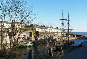 One of the wonderful tall ships moored at historic Charlestown Harbour, a short drive from Trethevey.