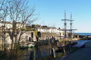 One of the wonderful tall ships moored at historic Charlestown Harbour, a short drive from Trethevey.