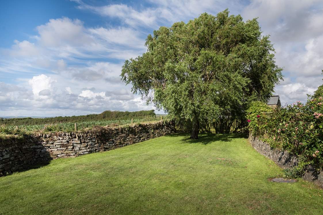 The gardens back onto countryside.
