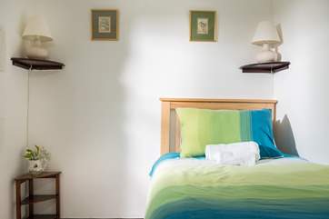 If only one bed is required in the twin room, the second can be stored away beneath the other to make more space.