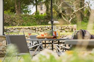 Eating with friends and family outdoors is all part of the holiday fun.