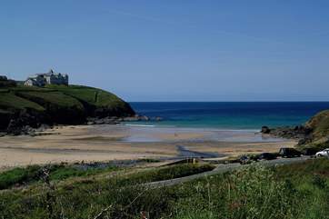 Poldhu Cove is a short drive from the cottage.