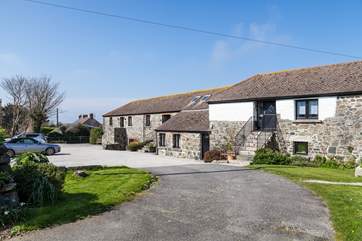 The pretty barn conversions, Kynance is through into the courtyard.