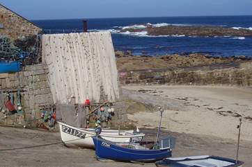Sennen harbour is 50 yards from the house.