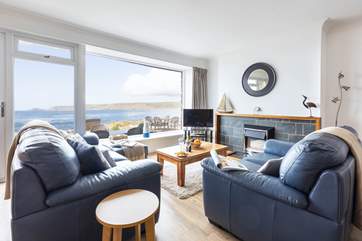The living room with quite a view.