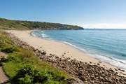 Sennen Cove, the perfect place to go for a dip and maybe try some surfing.
