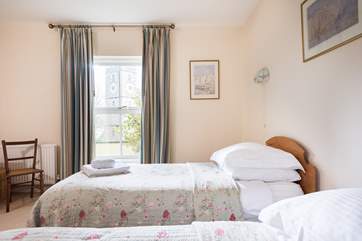 Plenty of light floods into the twin bedroom (Bedroom 2).