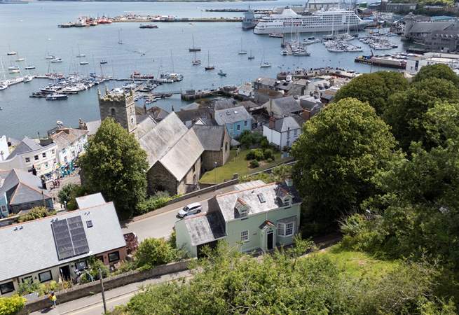 An aerial view of Chy Lowens amazing position.