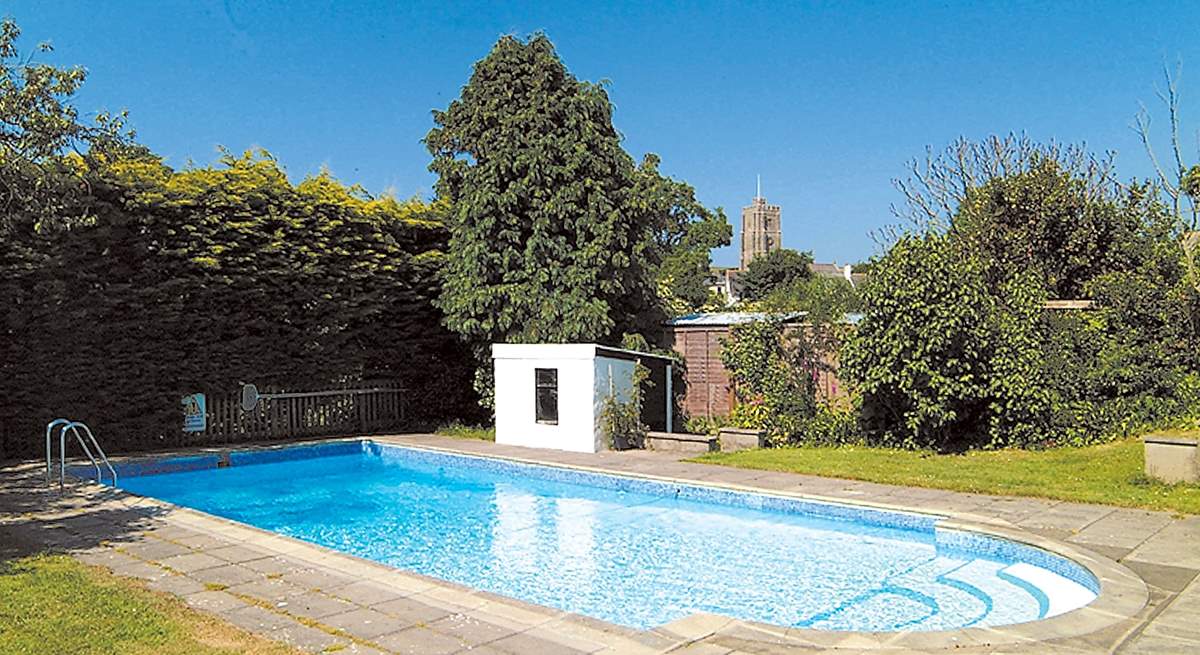 There is a fabulous open-air swimming pool for you to enjoy. It is not heated but great fun in a wet suit if you are not so brave !