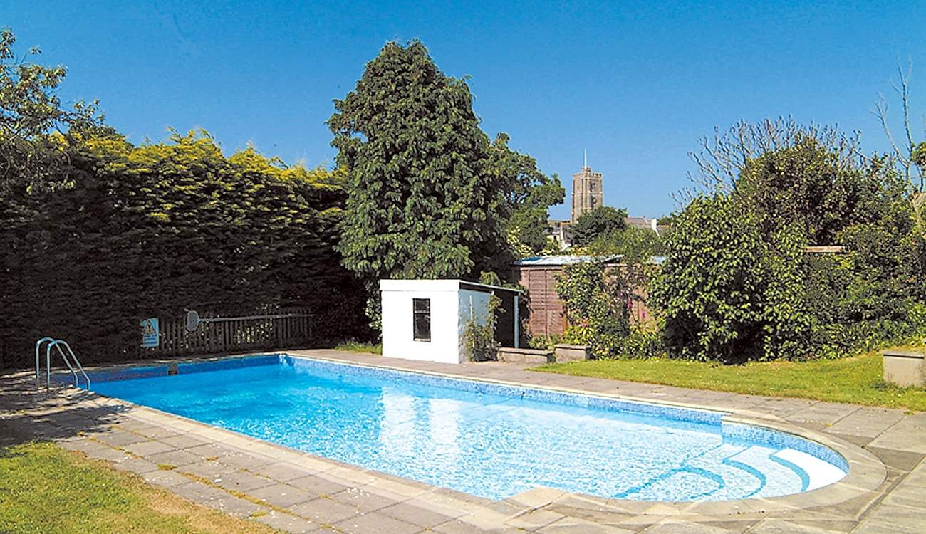 There is a fabulous open-air swimming pool for you to enjoy. It is not heated but great fun in a wet suit if you are not so brave! (Currently available for stays in 2026).