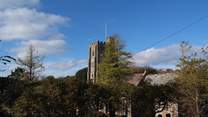 The church is at the heart of this pretty village.