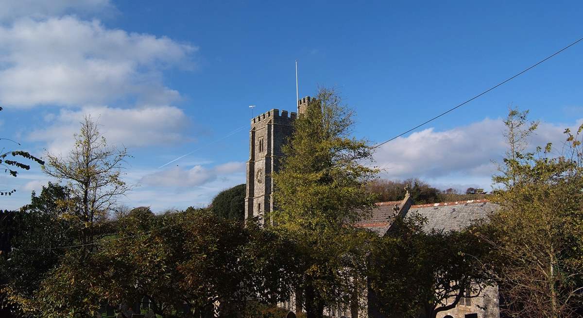 The church is at the heart of this pretty village.