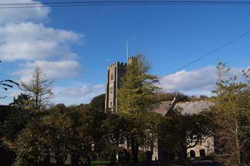 The church is at the heart of this pretty village.