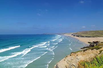 Perranporth beach is very nearby.