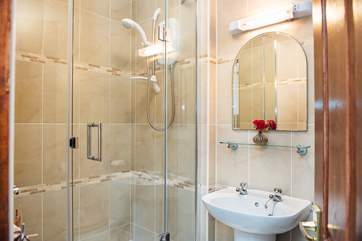 The ensuite shower room for Bedroom One