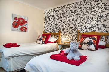 One of the twin bedded rooms