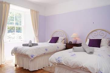 Bedroom 2 has twin beds.