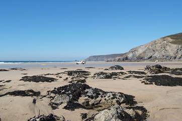 Porthtowan beach is lifeguard protected from Easter to October.