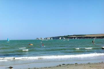 The beach at nearby Studland.