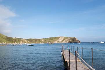 This is the natural harbour at Lulworth Cove - a great family day out.