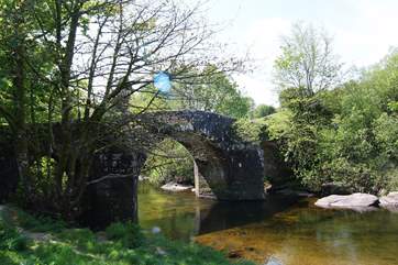 One of the many ancient stone bridges to be found on nearby Dartmoor.