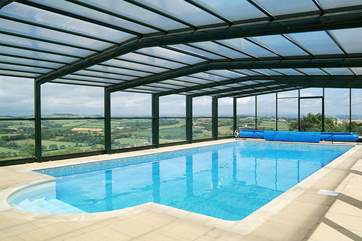 The fabulous heated swimming pool.