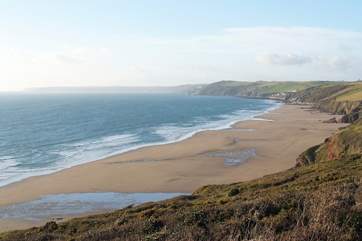 Whitsand Bay is just six miles away - this is the fabulous beach at Long Sands.