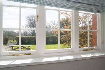 Looking out at the garden from Bedroom 1.