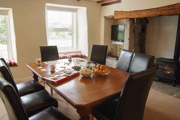 The dining-room is opposite the kitchen so handy when you get a bit peckish.