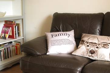 There is a comfy sofa, books, games and a TV and DVD player so kids can watch cartoons whilst the grown ups enjoy something a little more relaxing in the sitting-room.