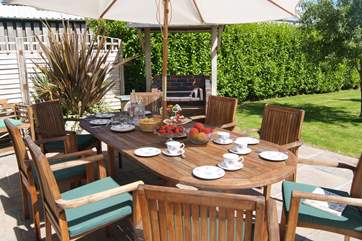 Or when the weather is good, what could be nicer than afternoon tea on the patio and maybe a barbecue later.