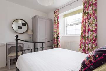This bedroom faces the farmyard but is quiet and private.