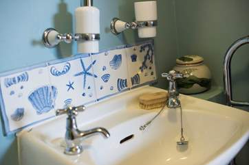 The bathroom.