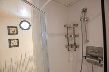 The shower in the ground floor shower-room.