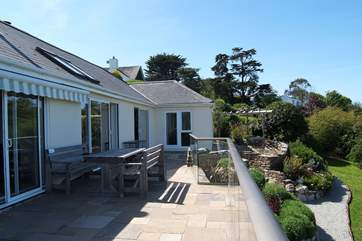 The raised terrace is fabulous for all ages, but please take care with younger children.